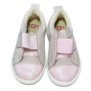 UGG Pink Toddler Sneakers Size 8 USA With Easy Closure & Rubber Soles